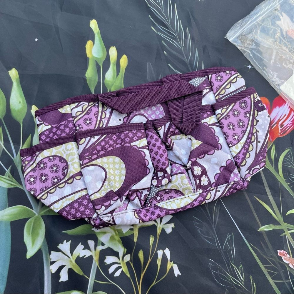 NEW NIP thirty-one Mini Organizer Bag in Purple Patchwork Paisley Pattern